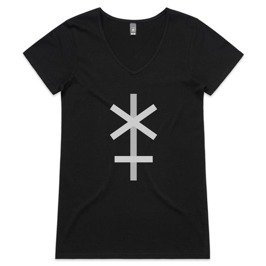 Hera, Goddess of marriage, women, and family & Queen of the Gods - Womens V-Neck T-Shirt