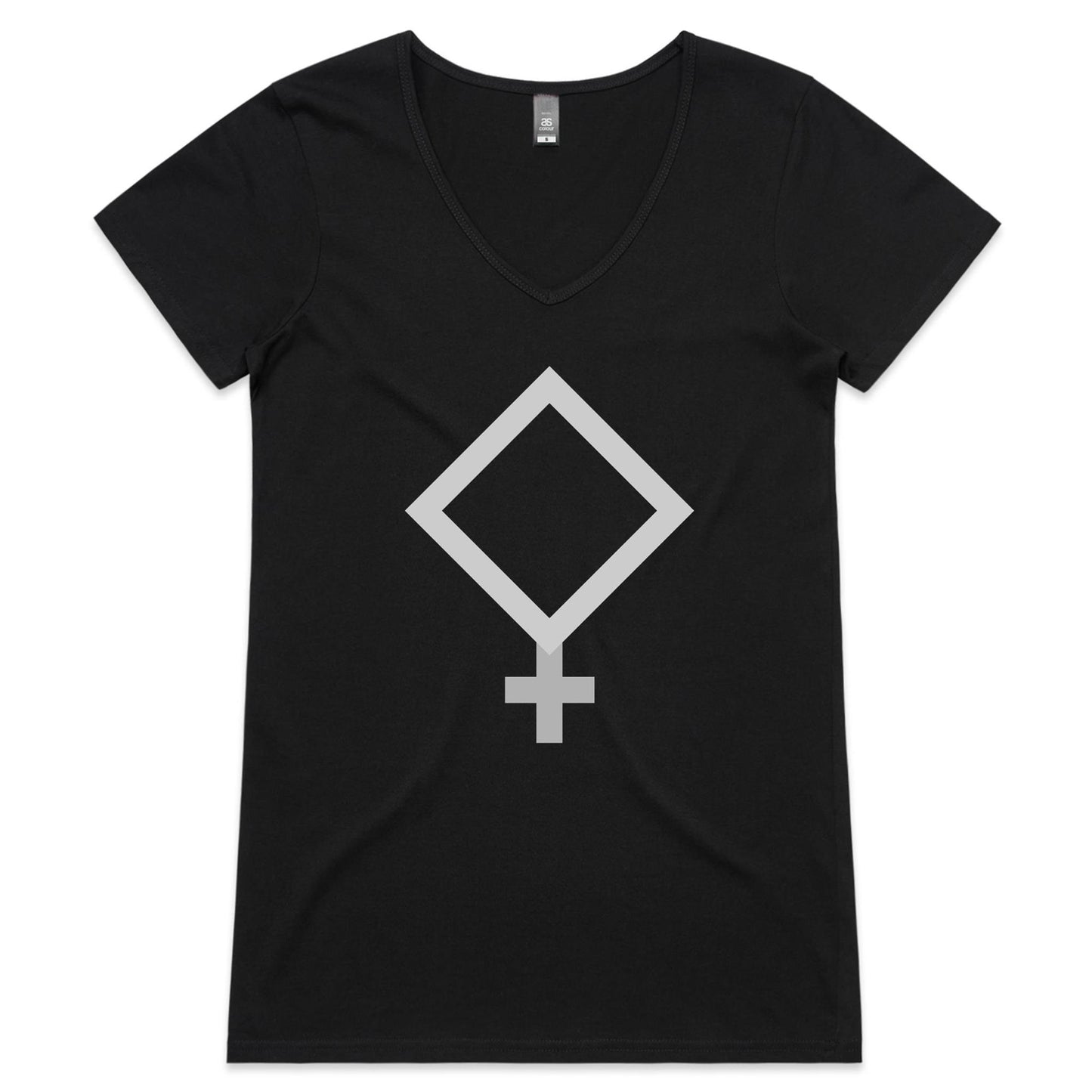 Athena, Goddess of Wisdom & War - Womens V-Neck T-Shirt