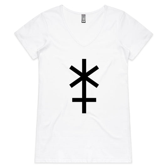 Hera, Goddess of marriage, women, and family & Queen of the Gods - Womens V-Neck T-Shirt