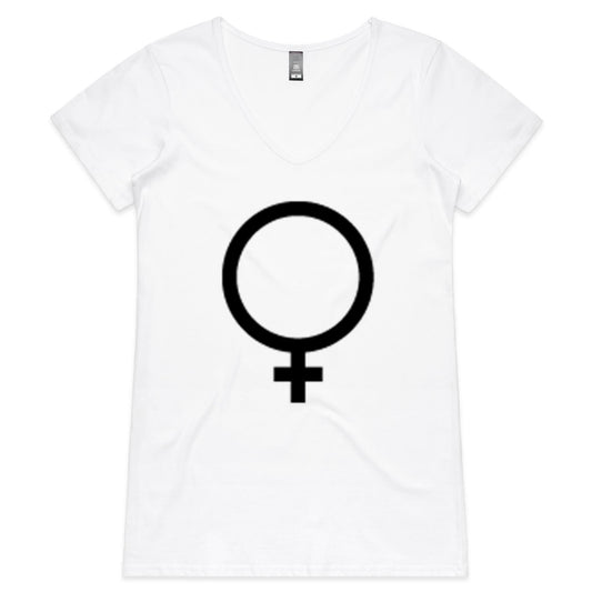 Venus, Goddess of Love & Desire  - Womens V-Neck T-Shirt